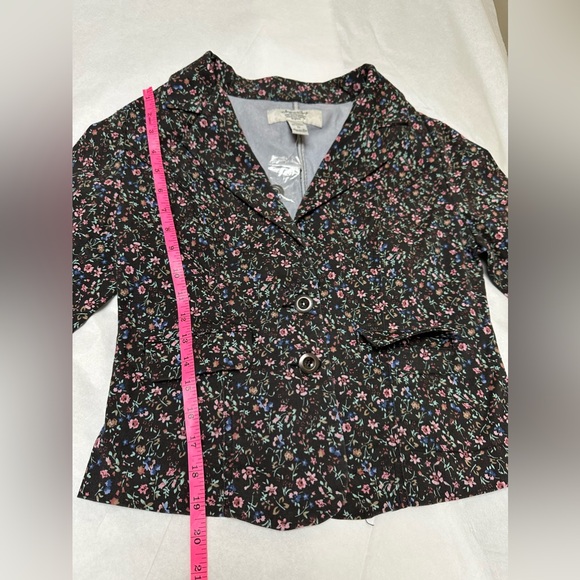 NWT;American Rag Cie Womens Black Floral Blazer Jacket🌻 - Picture 5 of 9